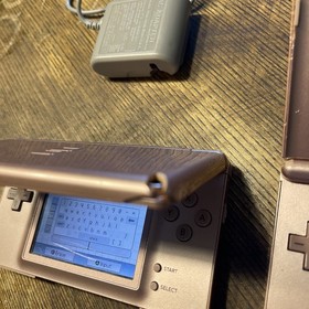 Lot Of 2 Pink Metallic Nintendo DS Lite Consoles Tested Working With Chargers