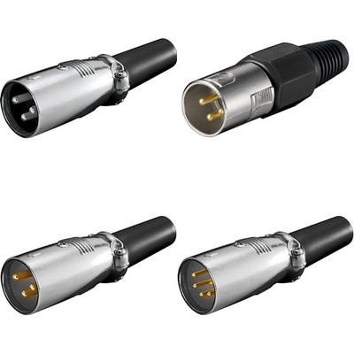 3 4 5 pin XLR Stecker Audio Mikrofon Kabel Einbau Männlich Steck Verbinder Male