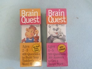 Brain Quest Lot of 2 Decks Kids Learning Cards Ages 2-5 Preschool Kindergarten