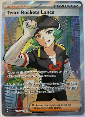 Pokemon Team Rockets Lance Full Art | Deutsch 227/182 Ewige Rivalen | Near Mint