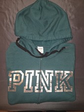 Victoria Secret Green Zip up hoodie XL