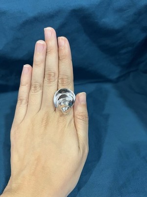 925 Sterlingsilber Damen Dame schwerer Schneckenhaus Design Ring Größe 9