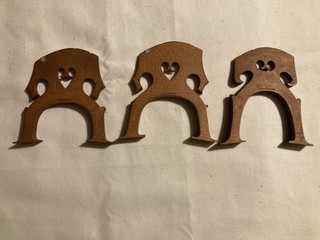 “J & A BEARE” Cello Bridge Wood Blanks Various Sizes Lot of 3 USED