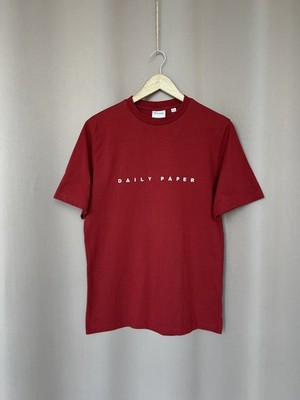 Daily Paper Alias T-Shirt Herren Größe S Rot Kurzarm Logostickerei
