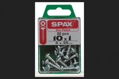 Spax Multi-Material Screw 1 '' Zinc Phillips/Square Multiple Material Thread Pan