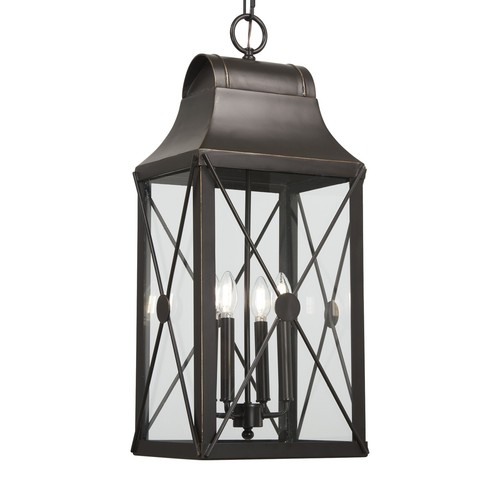 Minka Lavery Great Outdoors De Luz 4 Light Bronze Outdoor Chain Hung Lantern