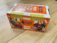 Panini Premier League 2023 Sticker Collection Box of 100 Packs Brand New Sealed.