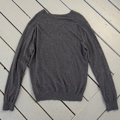 Suéter Express Para Hombre Mezcla Cachemira Grande Dinero Antiguo Preppy Minimalista Gris - Imagen 4 de 4
