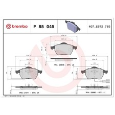 Satz Bremsbeläge Bremsklötze vorne für VW NEW 9C1 1Y7 Passat 3A2 3A5 | 240604