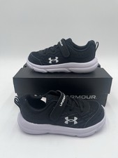Under Armour BINF Assert 10 AC Shoes Kids Sz 9k BlackSneakers Strap
