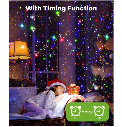 Proyector láser navideño RGB непроницаемый con luces móviles ydestellos festivos. - Изображение 3 из 4