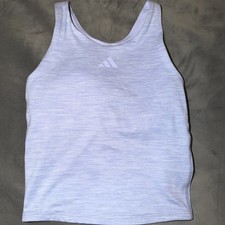 Adidas Youth Girls Melange Training Tank Violet Tone Sz XS (6/6x)