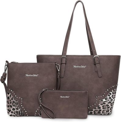Purses for Women Tote Bag 3Pcs Set Leopard Print Satchel Handbags