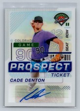 2024 Panini Prospect Edition Cade Denton Silver Signatures Holo Auto #142