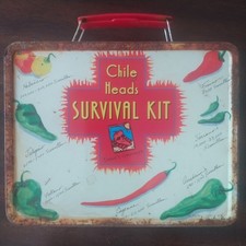 Dave's Gourmet Chile Heads Survival Kit Metall Brotdose Neuheit Kinder