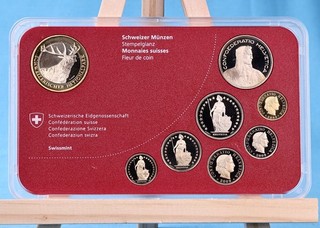 Svizzera set monete 2009 Par National Suisse i fior di conio in blister rigido