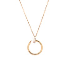 Cartier Juste un Clou Pendant Necklace 18K Rose Gold with Diamonds