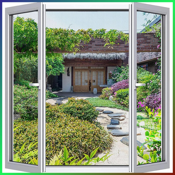 "Fliegengitter Fenster 2Er Set 250X150 Cm Zuschneidbar Ohne Bohren\""-image