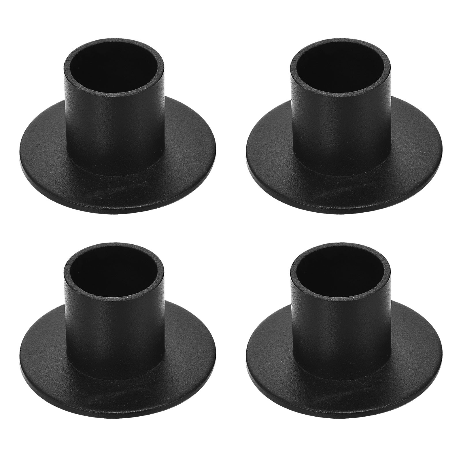 4 Pcs Matte Black Taper Candle Holder Round Candlestick Holder