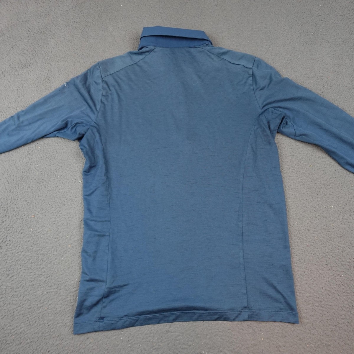 Arcteryx A2B LS Polo Shirt Mens Medium Blue Long Sleeve