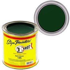 1 Shot Lettering Enamel Dark Green 148L   4oz Pinstriping Paint