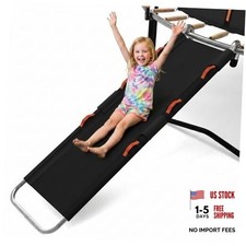 Trampoline Slide and Ladder for Kids Secure Toddler Safe Entry Ramp with