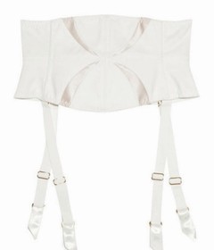 Agent Provocateur Waspie Fenella Sz 2 U S 4 Ivory Satin NWT Lace Up Belt Corset