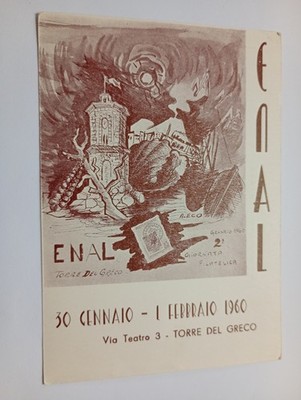 Postcard Torre Del Greco Drawn And Signed A. Eco 1960 ENAL