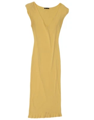 Zara Womens Maxi Dress UK 12 Medium Yellow AF07 - Image 1 of 4