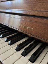 Everett Upright Piano Walnut Finish 88 Keys Brown Wood 2 Pedals