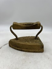 Vintage Cast Iron Sad Iron Miniature Heavy Metal Rustic Primitive Decor Gold Pai