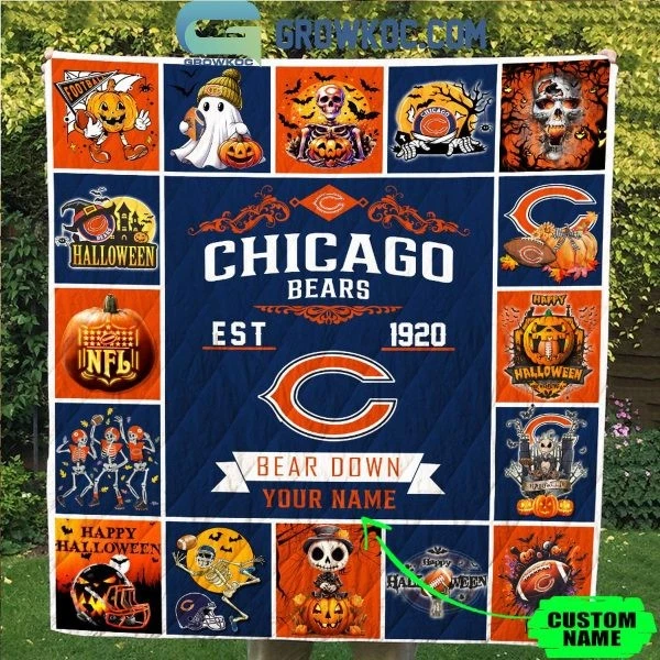 Bears Bear Down Est. 1920 Halloween Personalized Blanket Quilt