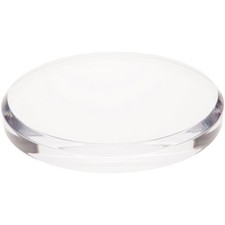 Plymor Clear Acrylic Beveled Round Display Base, 8" W x 8" D x 1" H