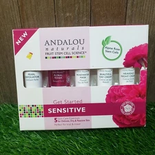 Andalou Naturals GET STARTED SENSITIVE - 5 Skin Care Essentials - Travel Sizes