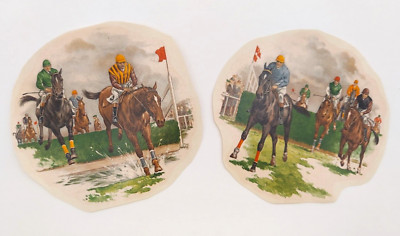 Steeple Chase Scenes -Ceramic Decals Lot of 12