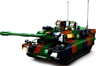 2x KMW MBT Leopard 2A5 BW German Army Kampfpanzer Panzer Tank Bausteine Woodland