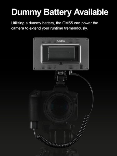 Godox GM55 5.5inch IPS Touch Screen 1920x1080 4K Camera Video Monitor HDMI Cable - Picture 10 of 12