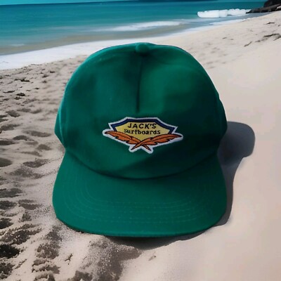 Jacks Surfboards Snapback  Cap Small Youth Size  Green Surfing Beach California 