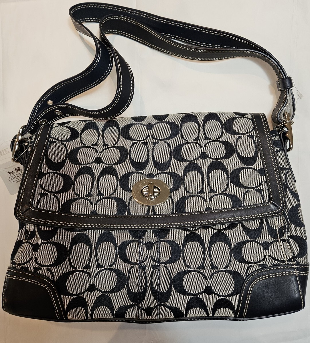 COACH Hampton Crossbody Signature Flap Bag -NEW | eBay