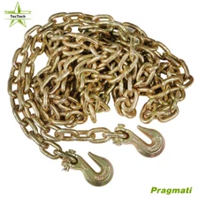 3/8" 20' G70  Tow Chain Tie Down Binder With Grade 70 Hooks Truck