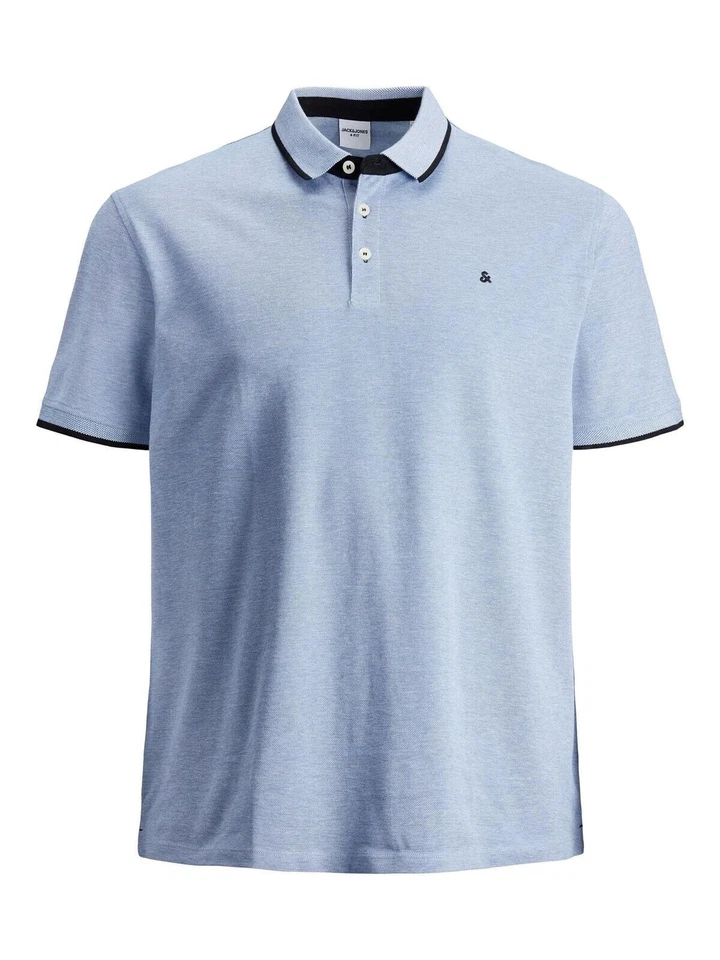Jack&Jones Talla Grande Hombre Algodón Piqué Polo en US2XL-US5XL, 7 Colores - Imagen 2 de 4