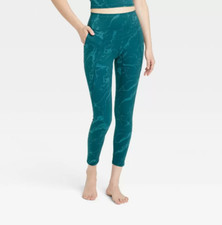All in Motion Women's Flex High-Rise Printed 7/8 Leggings Green Size M 01455
