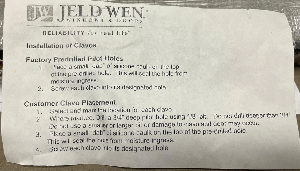 Jeld Wen черный - 1-3/4" Clavos (12 упаковок) - гараж и вход - Изображение 3 из 3