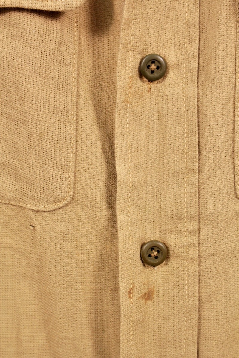 VTG Men's 1940s WW2 British Army Aertex Khaki Bush Jacket Sz