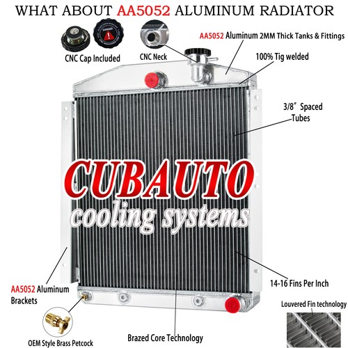 3-Row Aluminum Radiator For 1948-1954 Chevrolet Chevy/GMC Truck 3100 ...