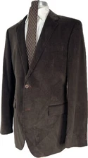 HUGO BOSS The Keys7 Brown Cotton Corduroy Two Button Dual Vent Sport Coat 46L