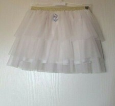 LA REINE DES NEIGES JUPE TUTU EN TULLE TAILLE 2-3 ANS COLORIS BLANC ET DORE