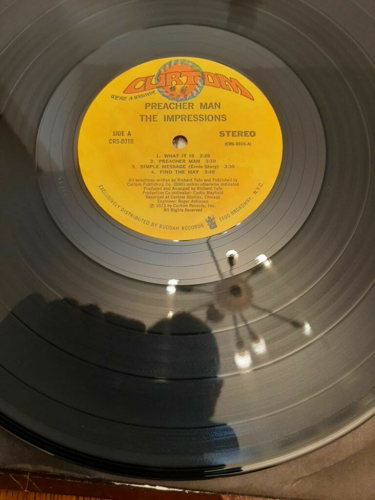 The Impressions ‎– Preacher Man . 1973 1st Curtom Records ‎– CRS