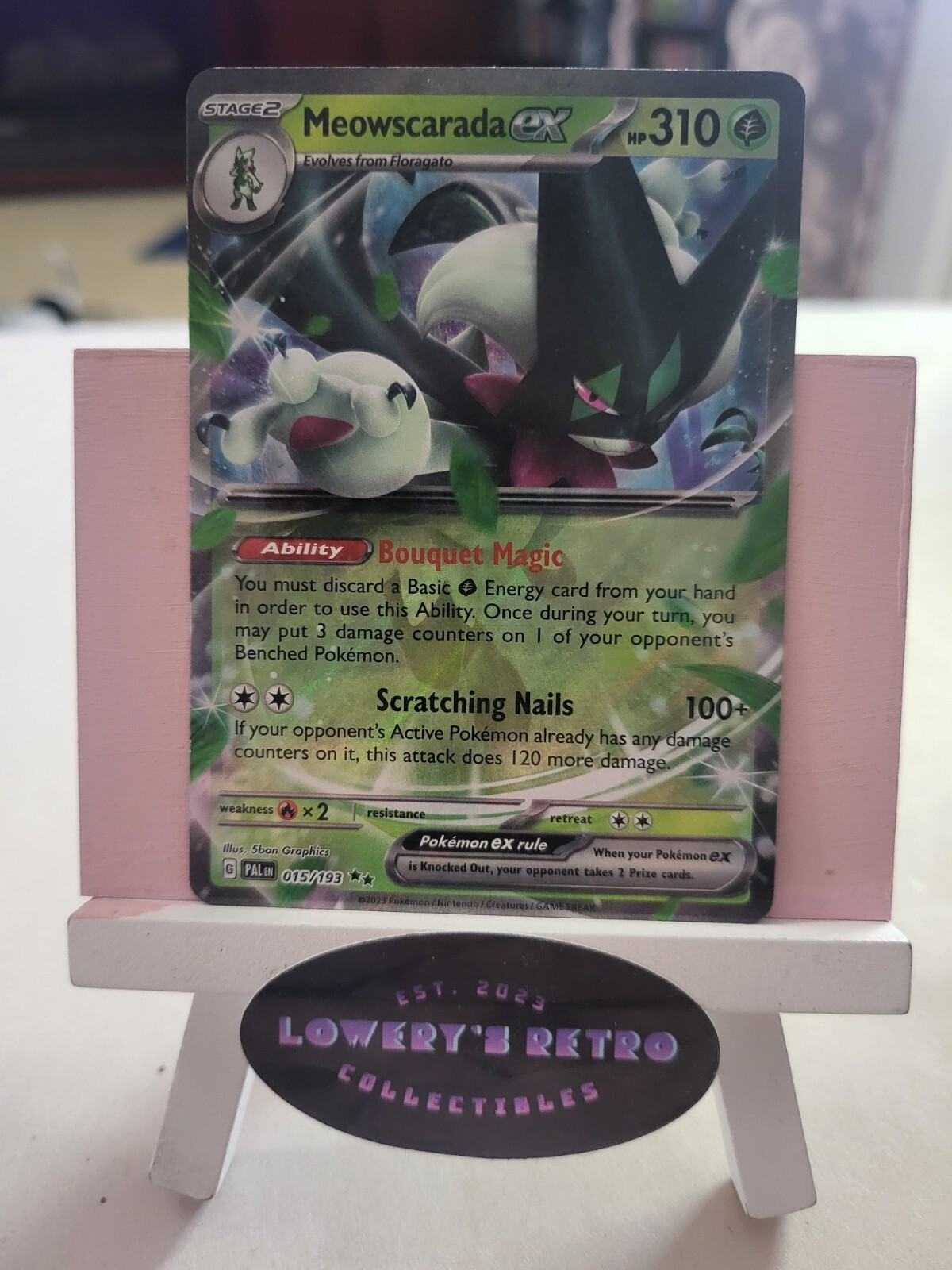 Meowscarada EX #15 Pokemon Card Paldea Evolved