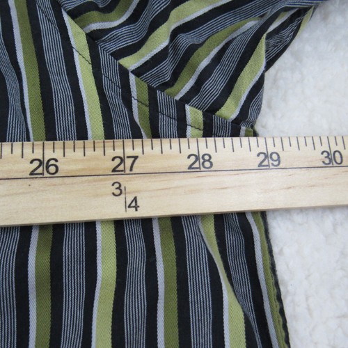J Ferrar Camicia Uomo 2XLT XXL Alta Nero Oro Grigio Rigato - Foto 5 di 10